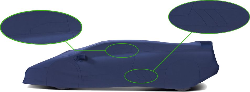 ダクト形状やドアガラスまで再現するように設計