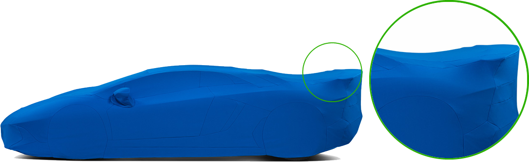 特徴のあるリアウイングも表現