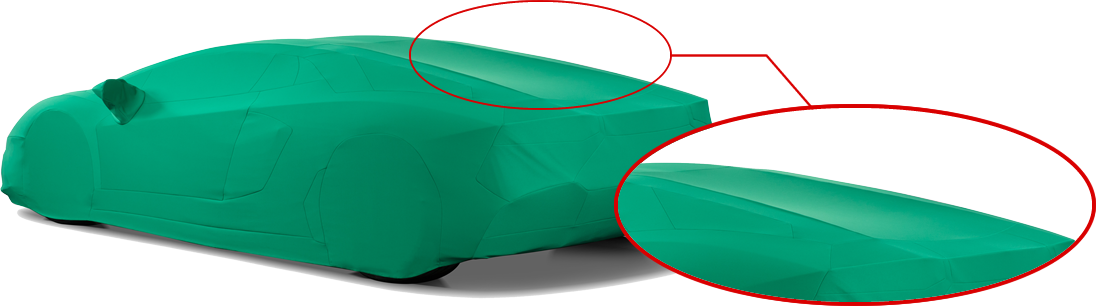 滑らかなボディーラインをトレースするように設計